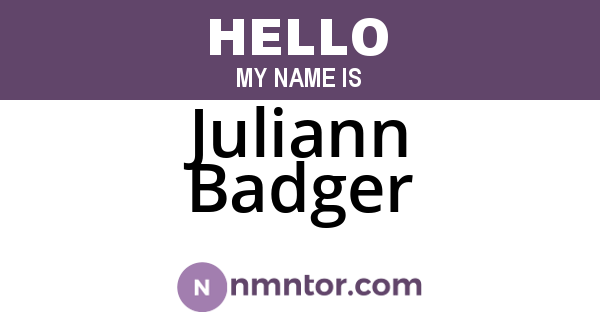 Juliann Badger