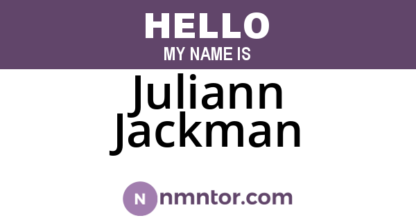 Juliann Jackman