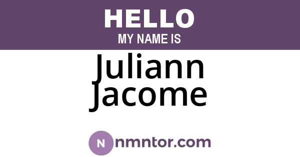 Juliann Jacome