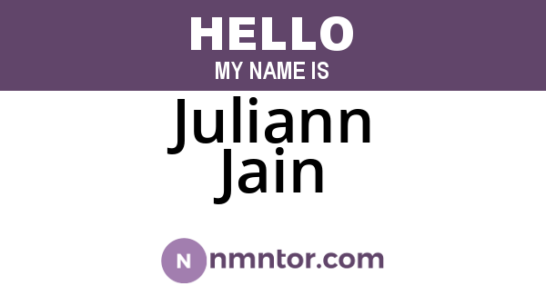 Juliann Jain