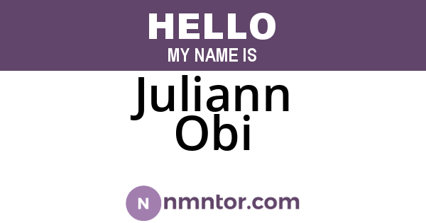 Juliann Obi