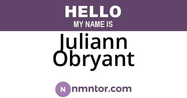 Juliann Obryant