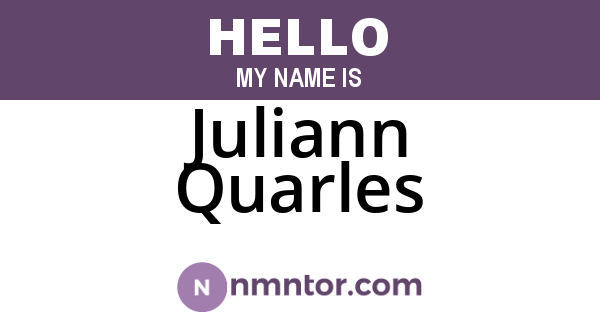 Juliann Quarles