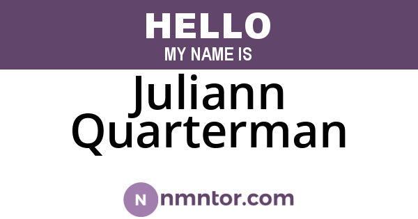 Juliann Quarterman