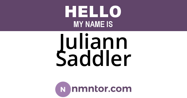 Juliann Saddler