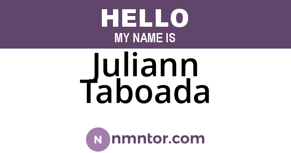 Juliann Taboada