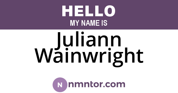 Juliann Wainwright