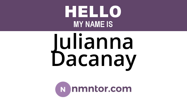 Julianna Dacanay