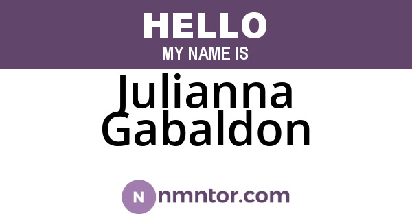 Julianna Gabaldon