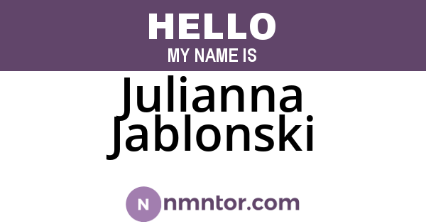 Julianna Jablonski