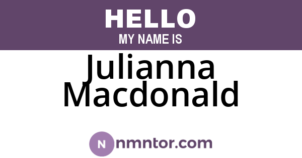 Julianna Macdonald