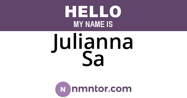 Julianna Sa