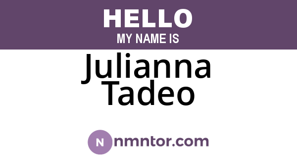 Julianna Tadeo