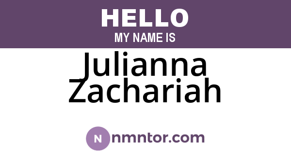 Julianna Zachariah