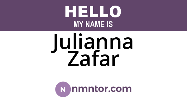 Julianna Zafar