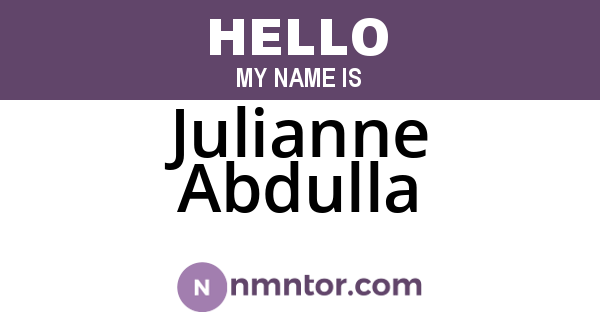 Julianne Abdulla