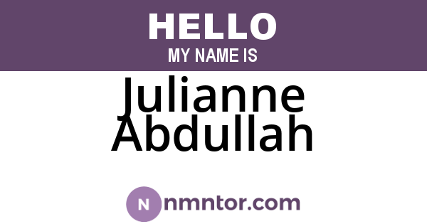 Julianne Abdullah