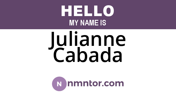 Julianne Cabada