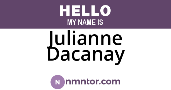 Julianne Dacanay