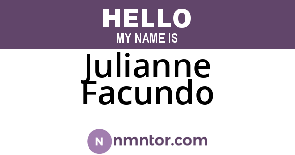 Julianne Facundo
