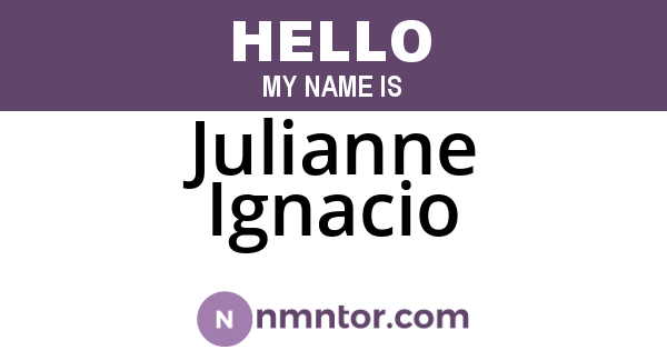 Julianne Ignacio