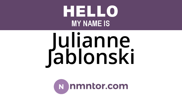 Julianne Jablonski