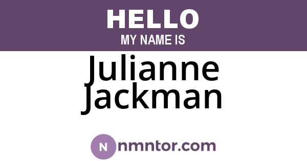 Julianne Jackman