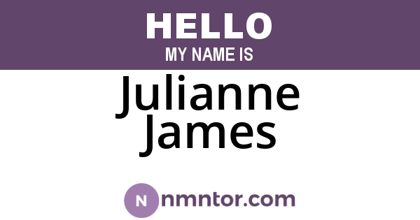Julianne James