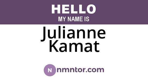 Julianne Kamat