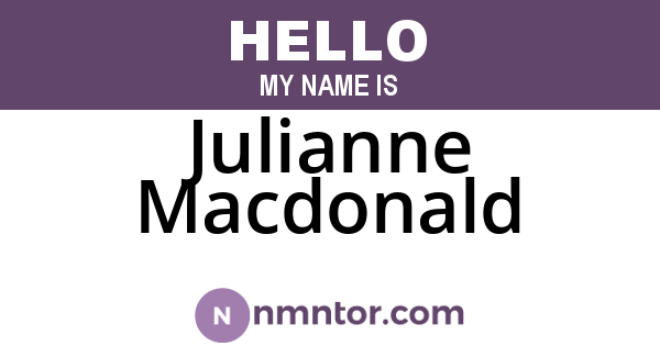 Julianne Macdonald