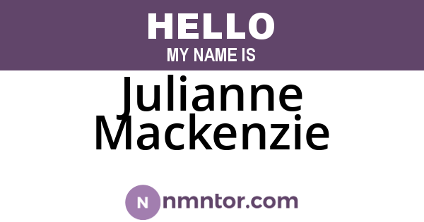 Julianne Mackenzie