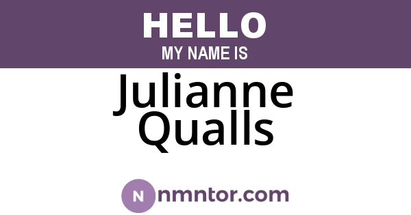 Julianne Qualls