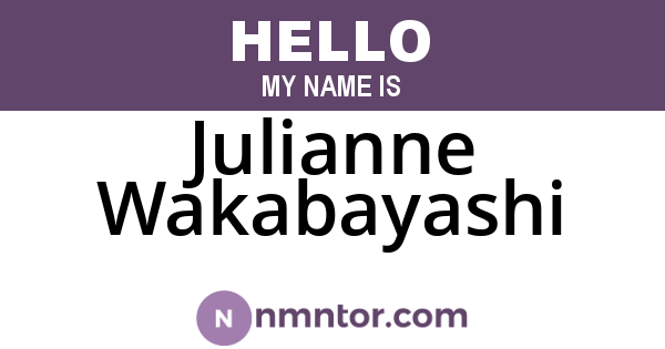 Julianne Wakabayashi