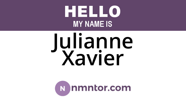 Julianne Xavier