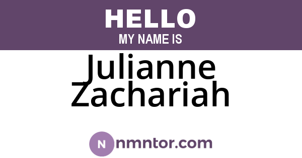 Julianne Zachariah