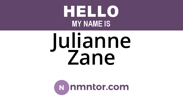 Julianne Zane