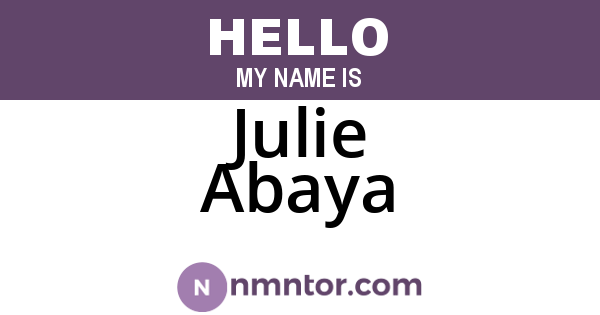 Julie Abaya
