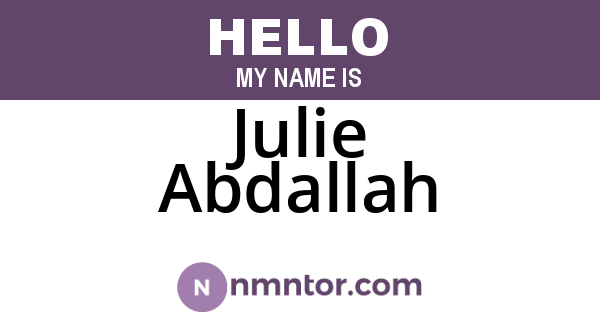 Julie Abdallah