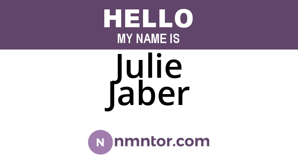 Julie Jaber