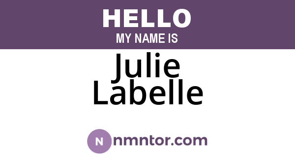 Julie Labelle