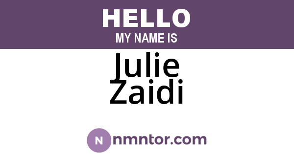 Julie Zaidi
