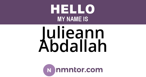 Julieann Abdallah