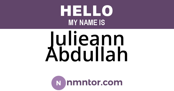 Julieann Abdullah