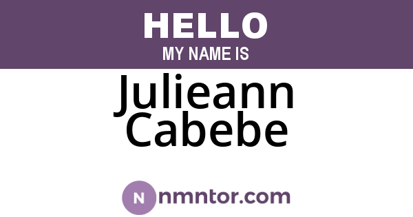 Julieann Cabebe