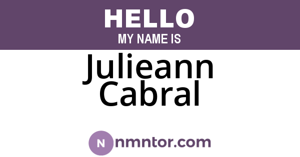Julieann Cabral