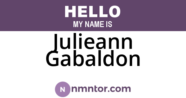Julieann Gabaldon