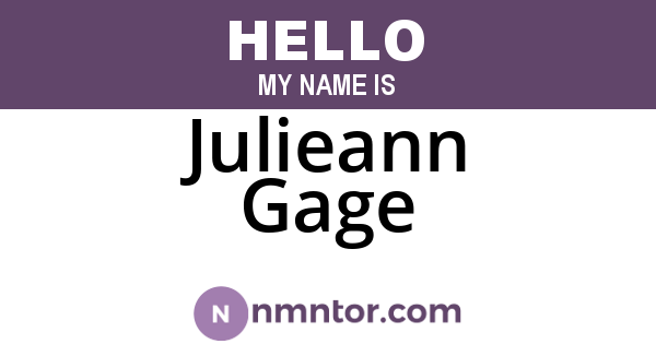 Julieann Gage