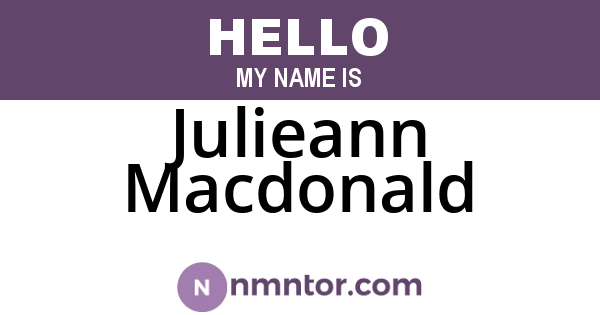 Julieann Macdonald