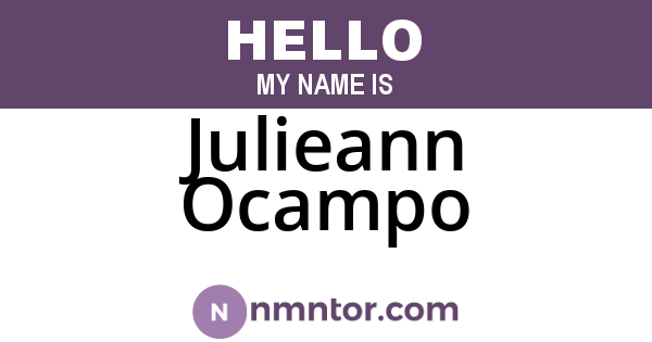 Julieann Ocampo
