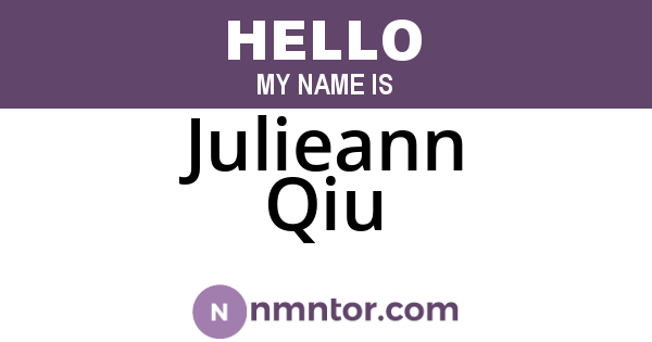 Julieann Qiu